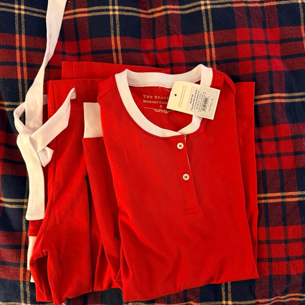 The Beaufort Bonnet Company Red Pajama Set